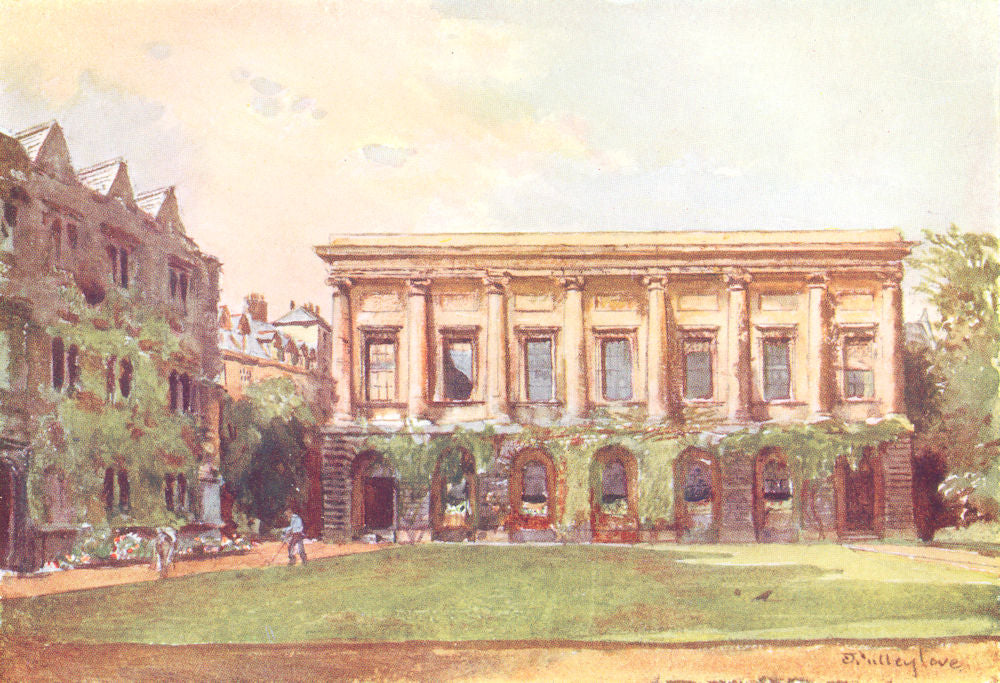 OXFORD. The Library, Oriel College 1903 old antique vintage print picture